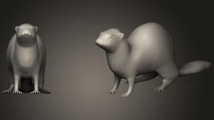 Статуэтки животных (Смесь для хорьков, STKJ_0947) 3D модель для ЧПУ станка
